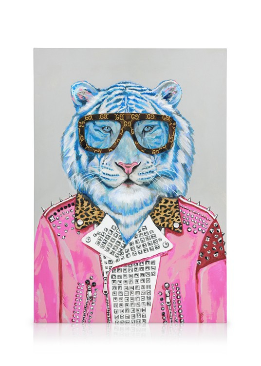 Heather Perry - Artsy Blue Tiger Canvas | Desenio