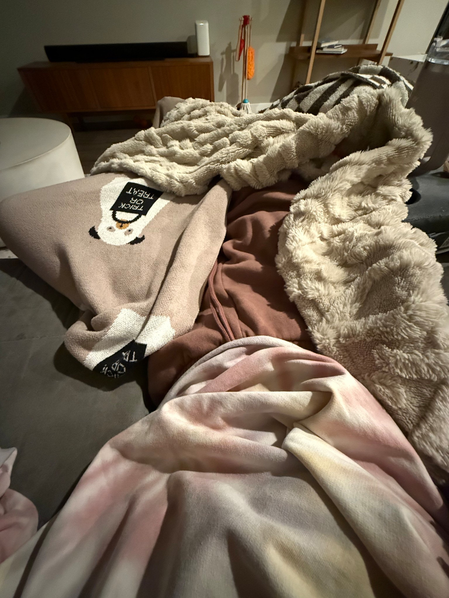 3.21 laying on the couch in my cozies ootd 😂 top is over 5 years old “project social”. 