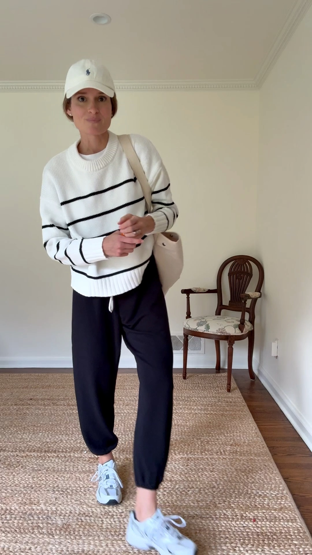 happy weekend! Wearing my true size (small) in all. Except my Sneakers - they run big take a half size down. 