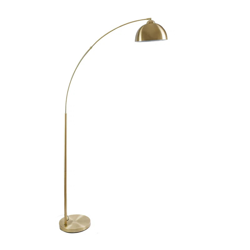 Santori 79'' Antique Brass Arched/Arc Floor Lamp | Wayfair North America