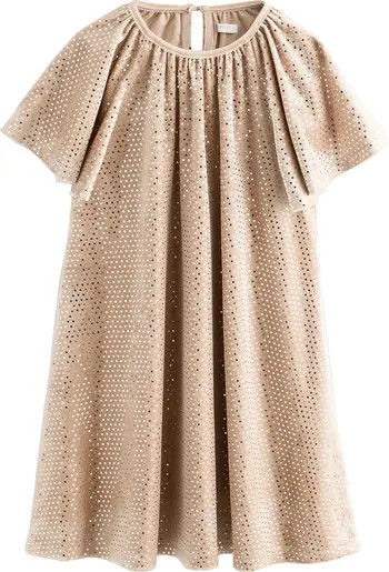 NEXT Kids' Metallic Dot Velvet Dress | Nordstrom | Nordstrom