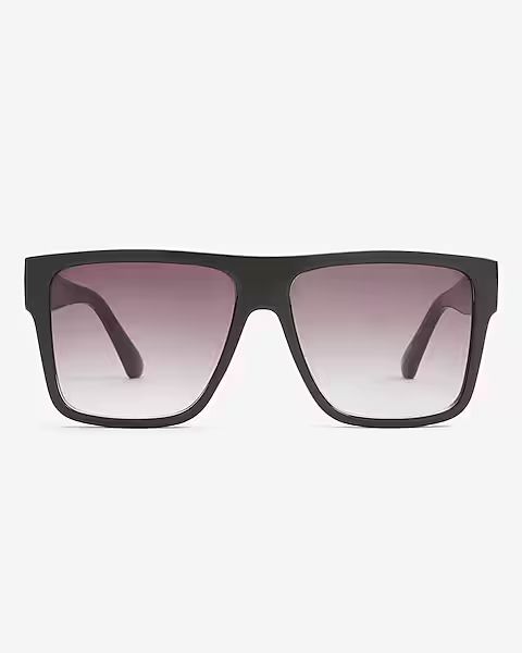 Square Shield Thick Frame Sunglasses | Express