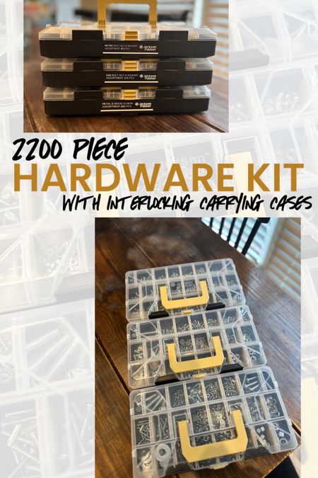 2200 Piece Hardware Kit with Interlocking Carrying Cases - Sis and I both have gotten these for our hubs. Perfect way to have what you need but stay organized! 

#LTKfindsunder50 #LTKhome #LTKfamily