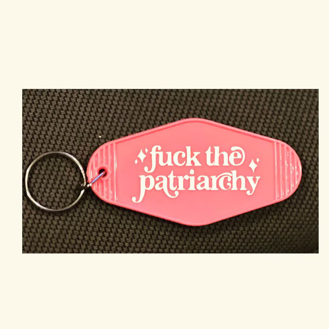 Fuck the Patriarchy Motel Keychain Retro Inspired Keyring - Etsy Canada | Etsy (CAD)