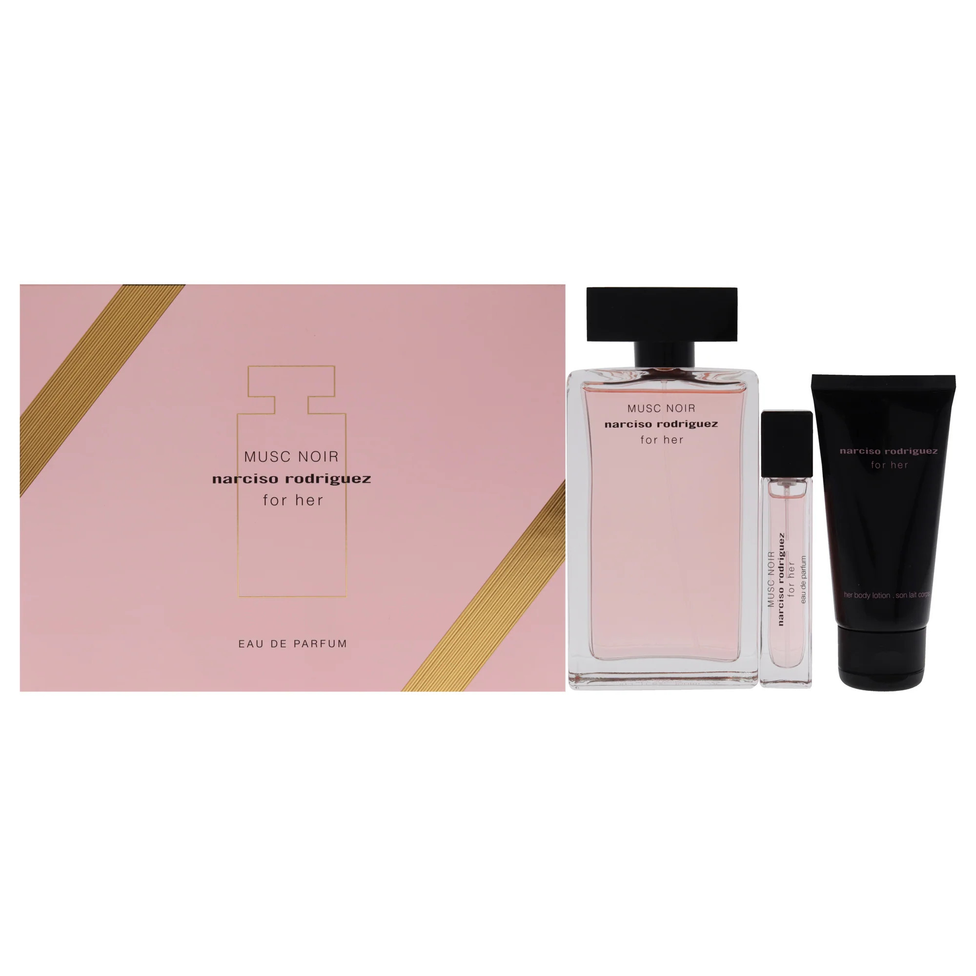 Musc Noir For Her by Narciso Rodriguez for Women - 3 Pc Set 3.3oz EDP Spray, 0.33oz EDP Spray, 1.6oz Body Lotion | Shop Simon