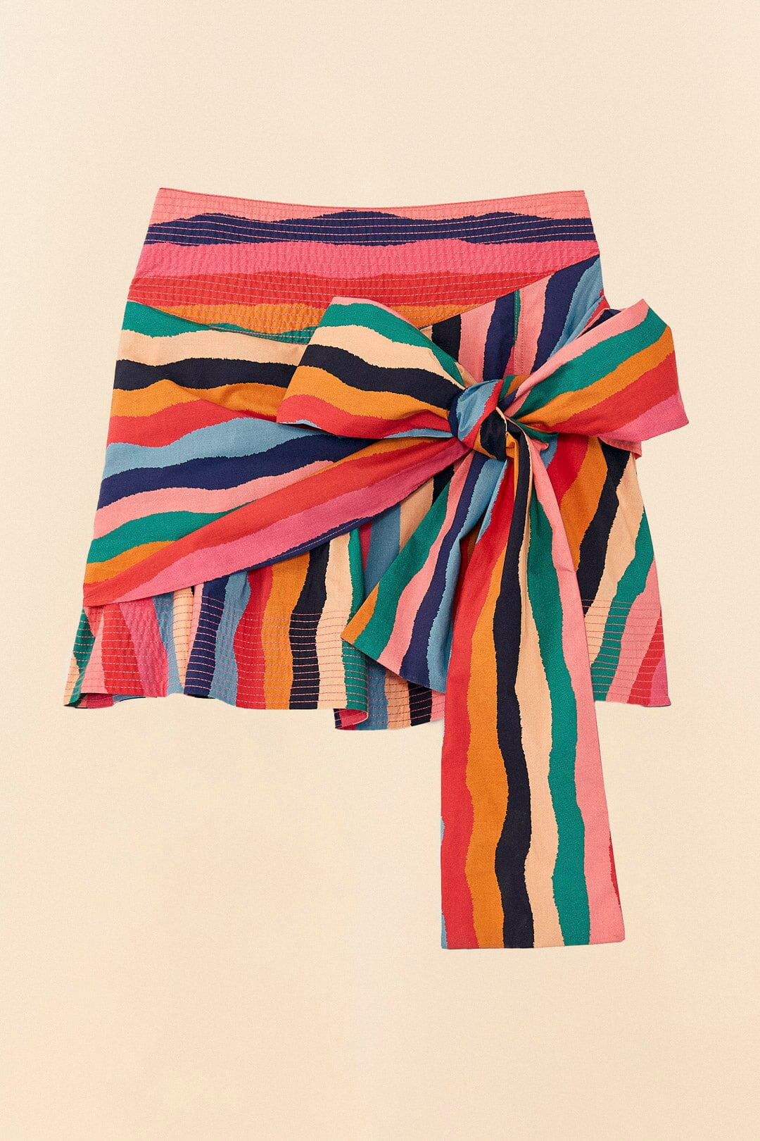 Super Fun Stripes Organic Cotton Mini Skirt | FarmRio (US)