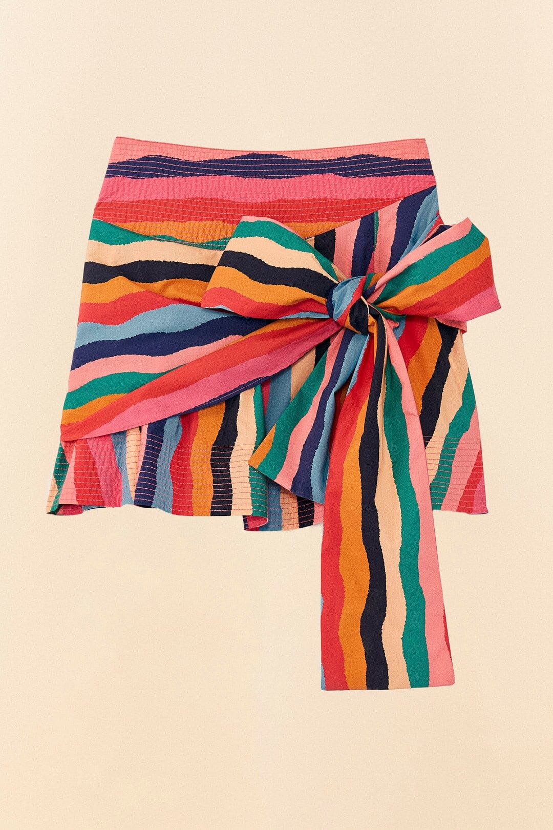 Super Fun Stripes Organic Cotton Mini Skirt | FarmRio
