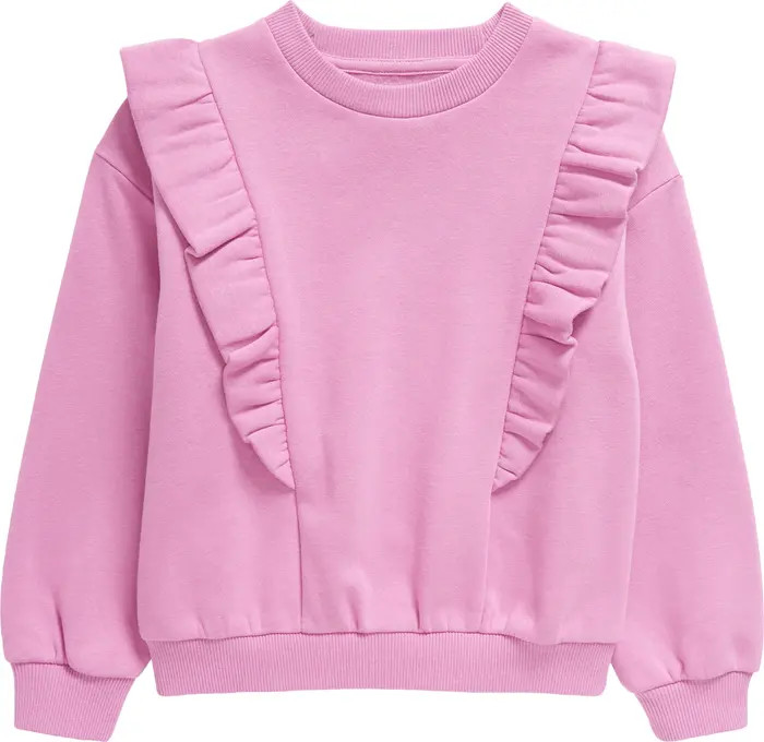 Kids' Ruffle Fleece Sweatshirt | Nordstrom