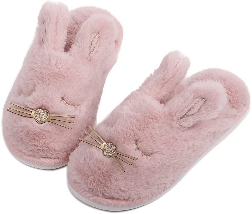 Caramella Bubble Kids Bunny Plush Slippers for Girls Boys：Christmas Gifts Cute Warm Fuzzy Anima... | Amazon (US)