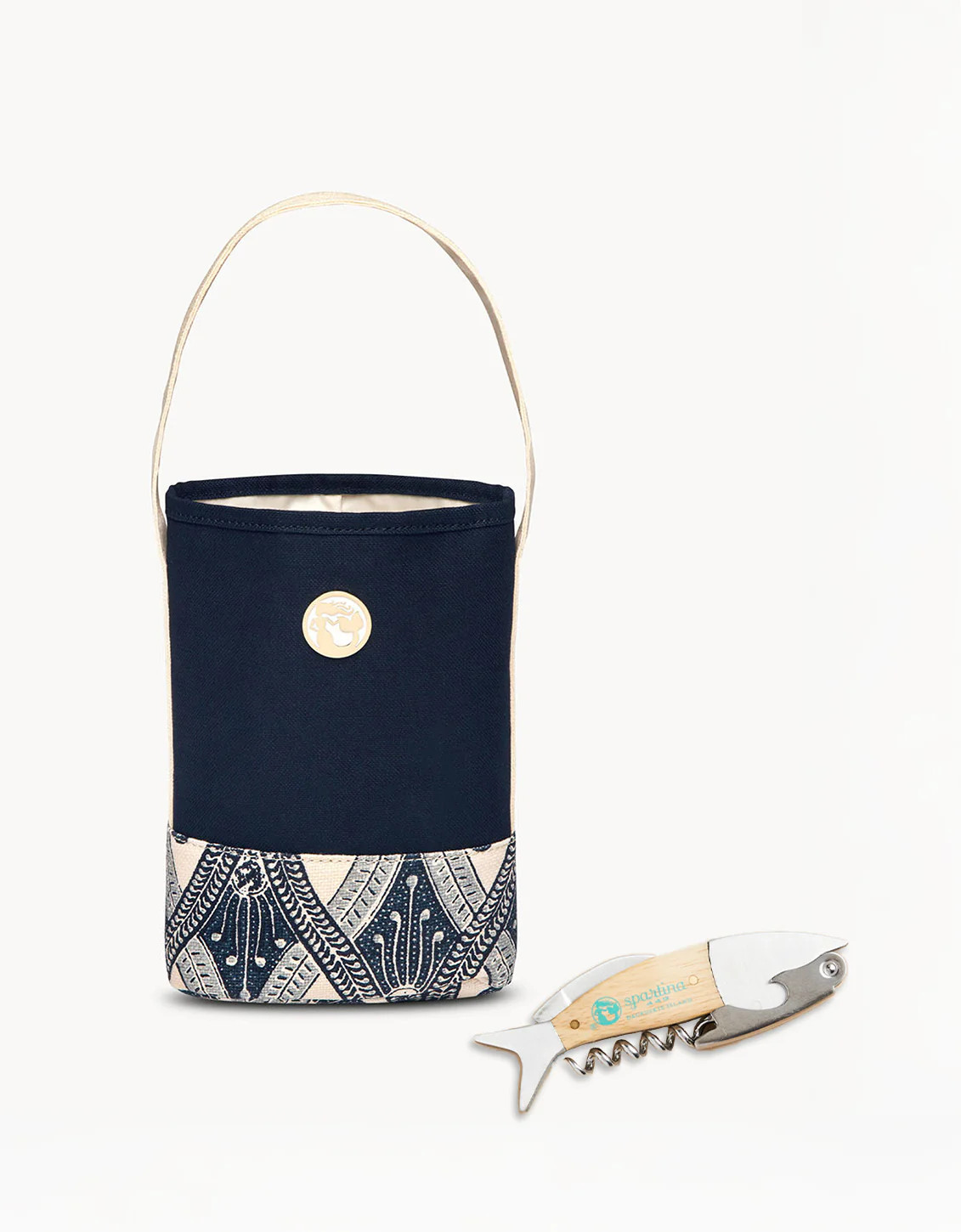 Double Wine Caddy Ashley River with Wine Corkscrew | Spartina 449