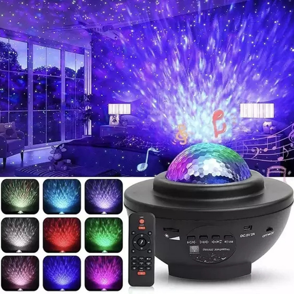 Projetor Luminária Galáxia Luz Noturna Estrela Música Bluetooth Controle Lâmpada Divertida US... | Shopee (BR)
