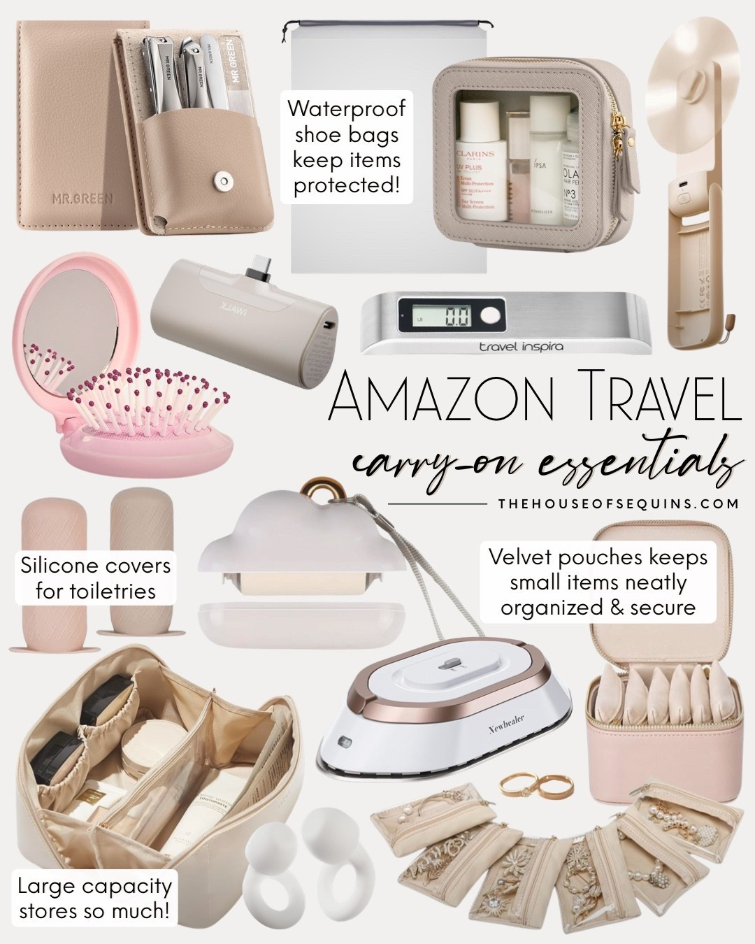 What’s in my bag, carry on bag must-haves, Amazon travel essentials, toilet case, makeup bag, travel steamer, toiletry containers, tech organizer, portable charger and more! 

#LTKTravel #LTKFindsUnder50 #LTKFindsUnder100