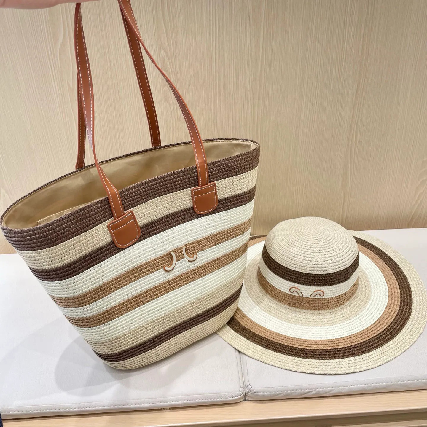 Summer Straw Woven Bag Large Capacity Beach Vacation handBag Woven bags and hat set Womens Bag Fo... | DHGate