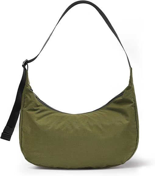 Nylon Crescent Bag - Casual Shoulder Crossbody with Adjustable Strap & Dual Interior Pockets | Amazon (US)