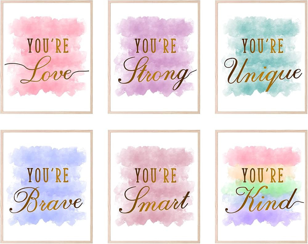 HOMANGA Posters, Kids Room Wall Art For Teen Girls Room, Wall Decor Prints for Bedroom, Nursery R... | Amazon (US)