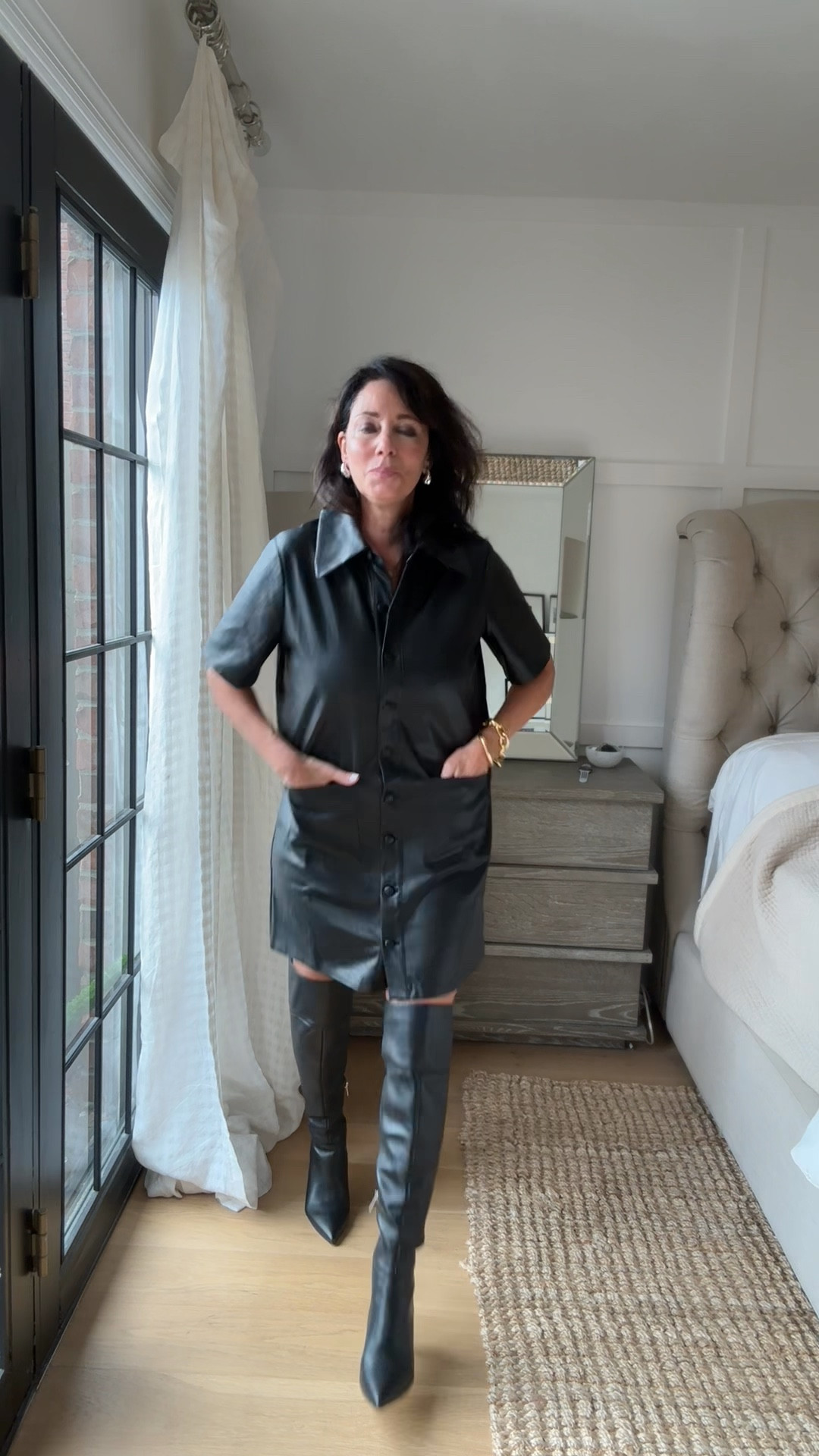 Great dress at a great price from Tuckernuck, $168 ❤️ wearing medium 
Boots on sale, over 50% off I’d recommend the suede version🙌 
Also can be folded down to make them knee high height 

#LTKOver40 #LTKStyleTip #LTKWorkwear