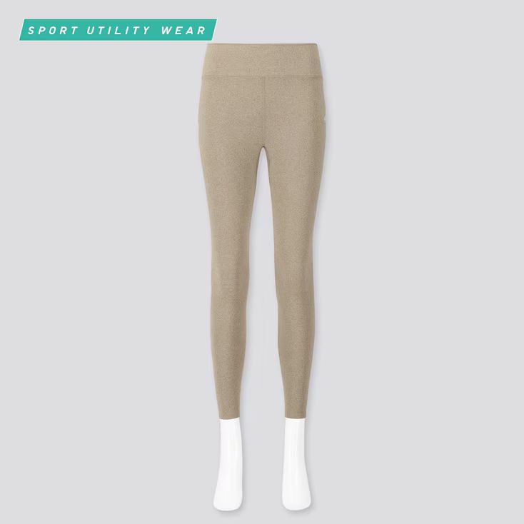 UNIQLO Women's Airism Uv Protection Soft Leggings, Beige, L | UNIQLO (US)