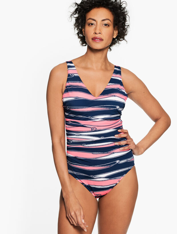 Miraclesuit® Blockbuster One Piece - Knotty Nice | Talbots