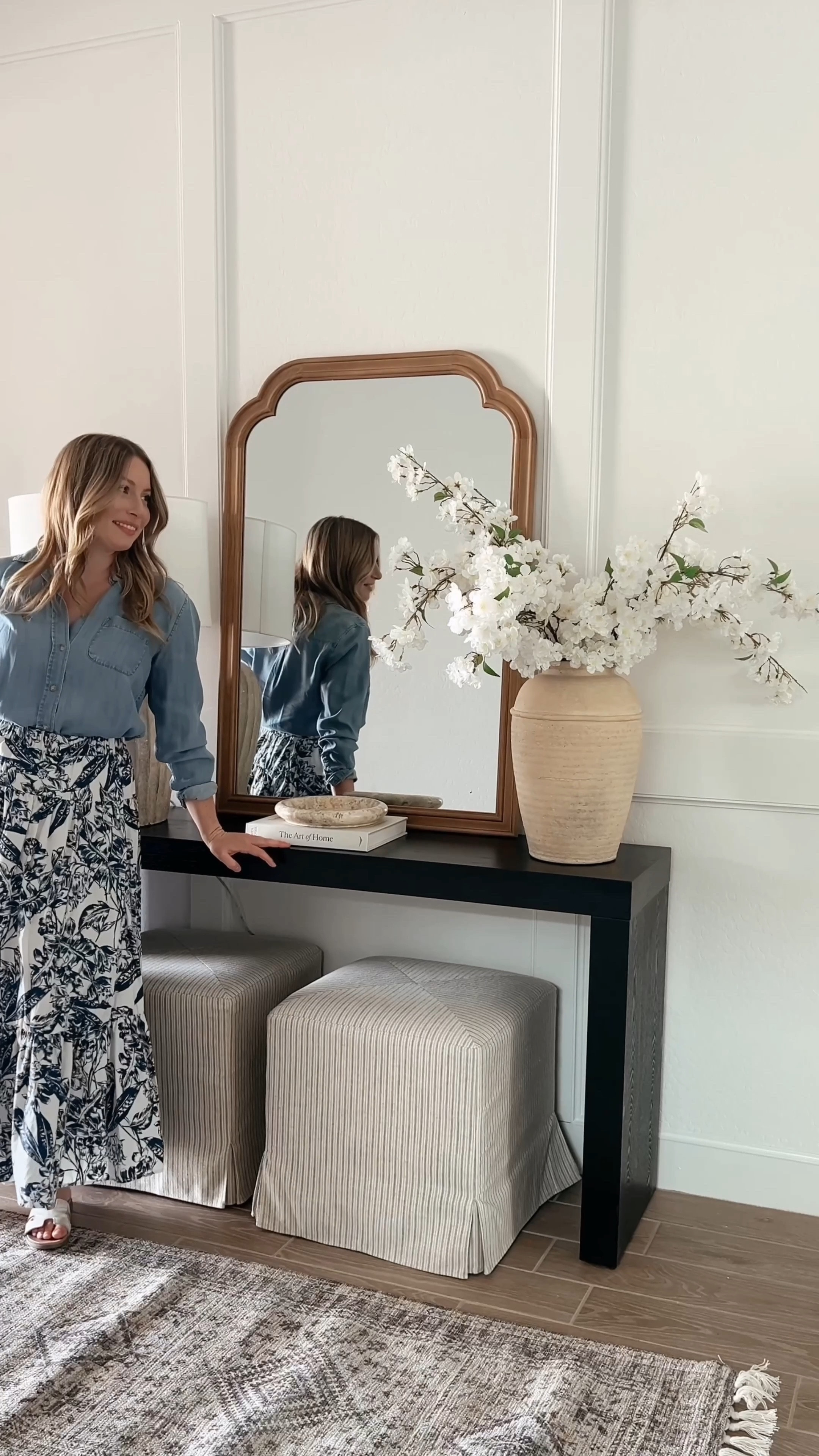 My first board and batten/molding project is officially completed! I’m so happy with how it turned out! I just love how it adds a little character to our builder-grade home! 🌸

#LTKstyletip #LTKhome