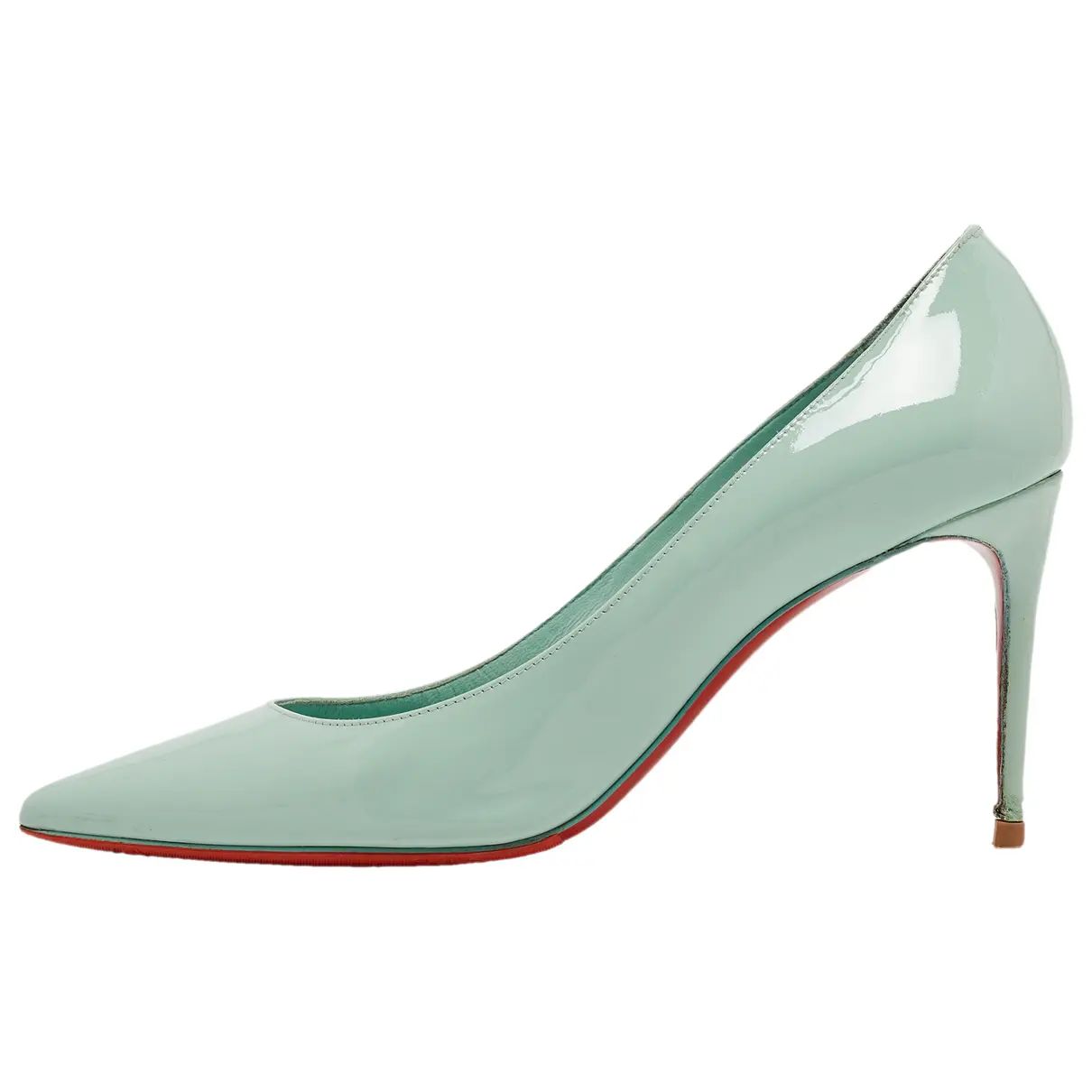 Patent leather heels Christian Louboutin Green size 38 EU in Patent leather - 41899714 | Vestiaire Collective (Global)