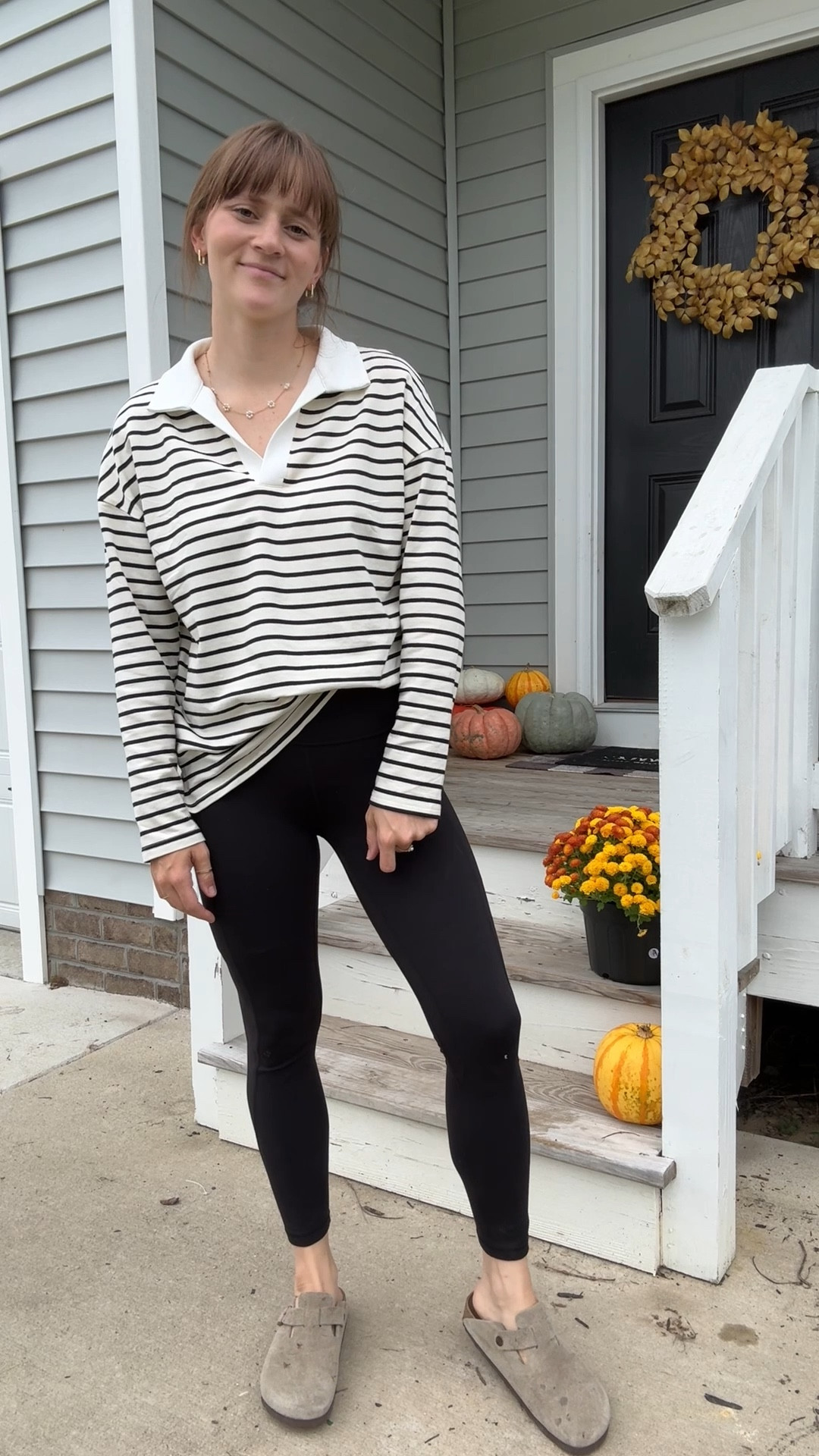 Comfy cozy fall outfit. Wearing a size M in the shirt for a little bit of a more oversized feel. Leggings are a must have tbh. And yes, I’ve worn the Birkenstocks every single day this week 😂

#LTKStyleTip #LTKSeasonal #LTKTravel