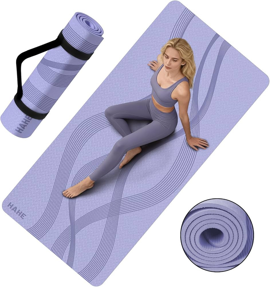 Yoga Mat High Density Exercise Mat, 76"x32"x0.27"Thick Wide & Large Yoga Mat for Women Men, Profe... | Amazon (US)