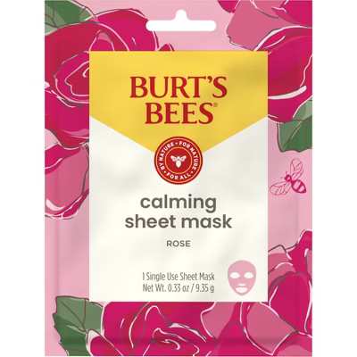 Burt's Bees Calming Rose Sheet Mask - 1pc | Target