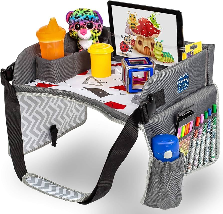 Kenley Kids Travel Tray, Toddler Car Seat Lap Tray, Road Trip Essentials Activity Table, 16.5 x 1... | Amazon (US)