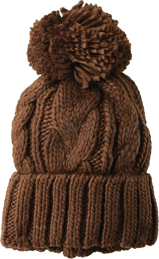 Amazon Essentials Women's Chunky Cable Beanie with Yarn Pom | Amazon (US)