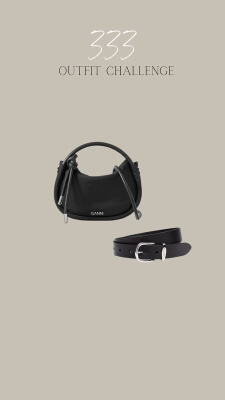333 outfit challenge 
Accessories, Ganni knot mini bag and Isabel Marant black leather belt 
