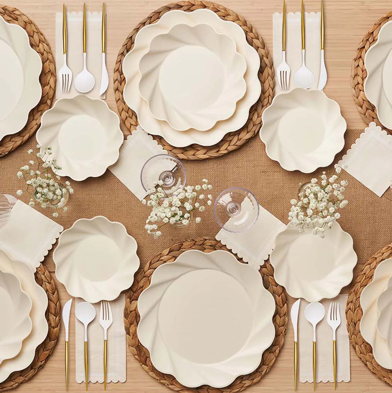 Simply Eco Compostable Table Setting - Cream | Sophistiplate