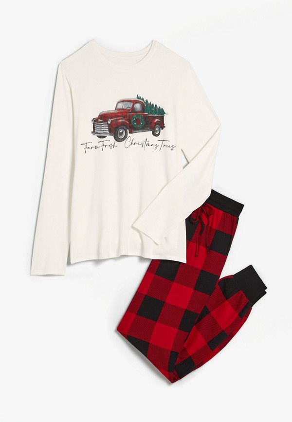 Mens Holiday Truck Family Pajamas | Maurices
