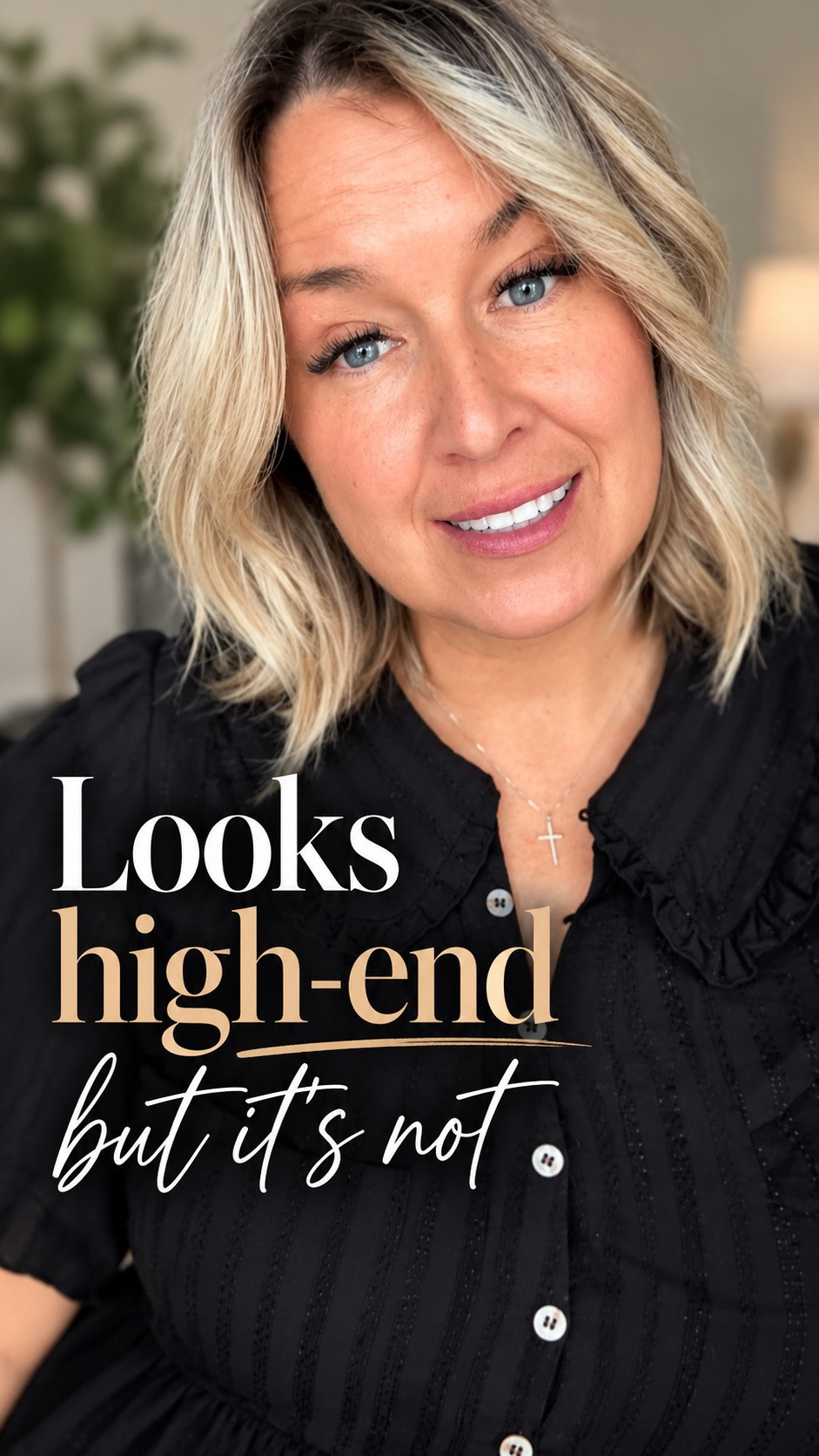 Looks high-end without the high-end price ✨ This black ruffle blouse is such an easy, flattering piece for midsize women over 50—feminine, polished, and perfect for an effortless fall outfit.

* I SIZED UP in a blouse 

#MidsizeFashion #Over50Style #WomenOver50 #FallOutfitIdeas #MidsizeStyle #AffordableFashion