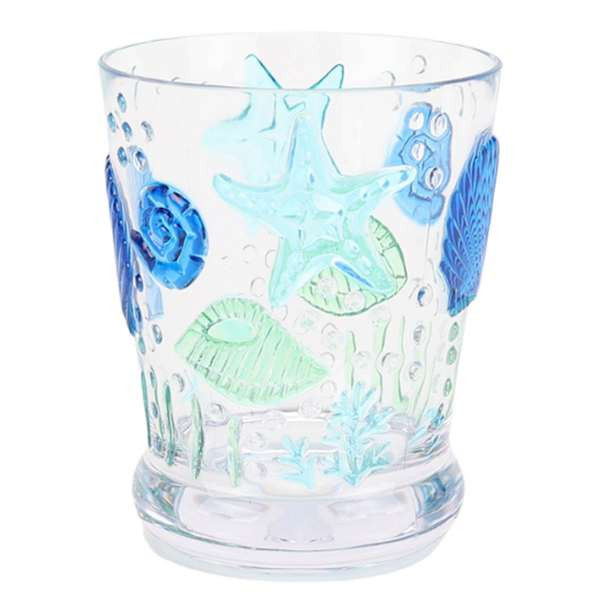 Coastal Drinking Glass, 11Oz, Clear, Acrylic, sold by At Home | At Home