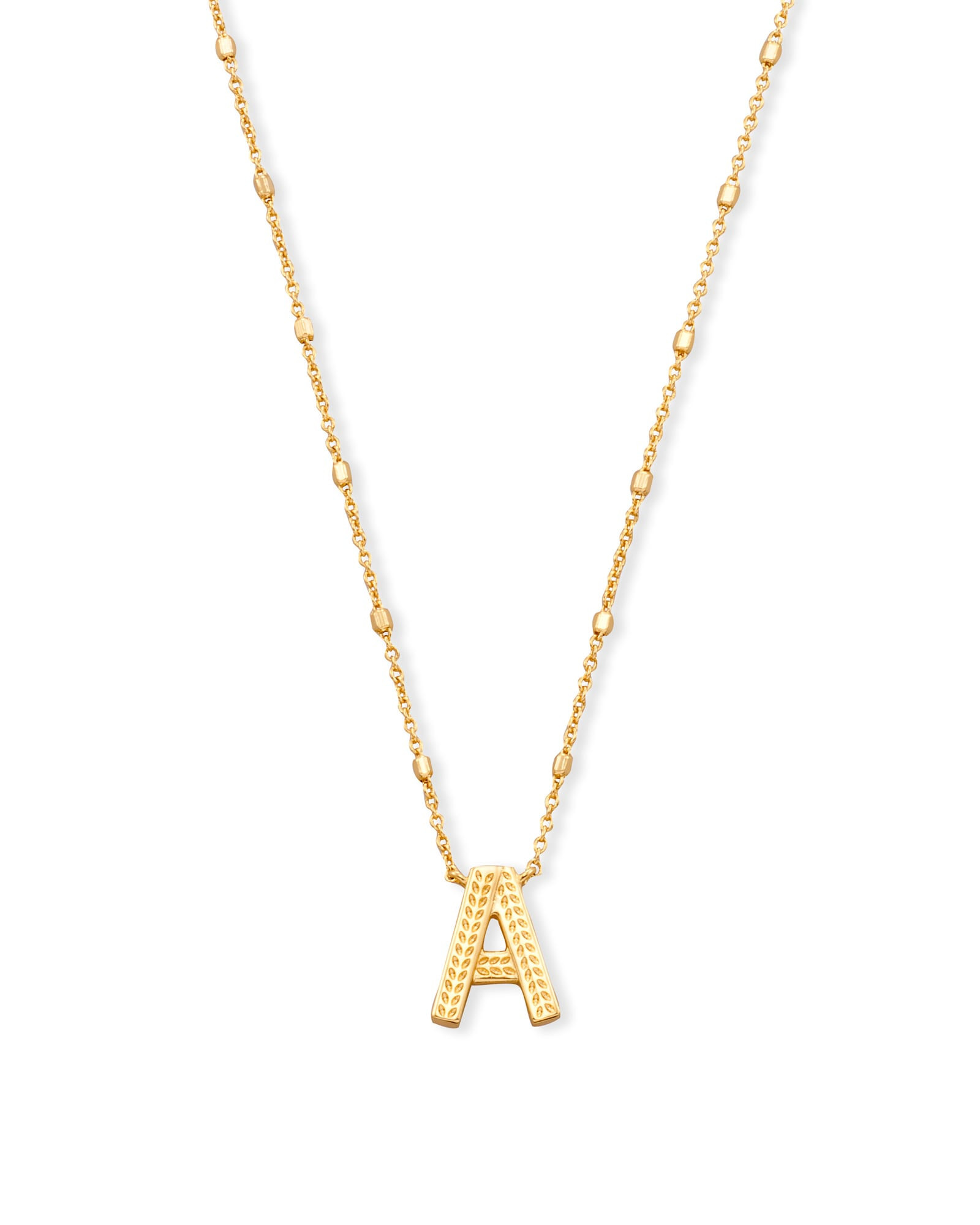 Kendra Scott Letter A Pendant Necklace in Gold | Metal | Kendra Scott