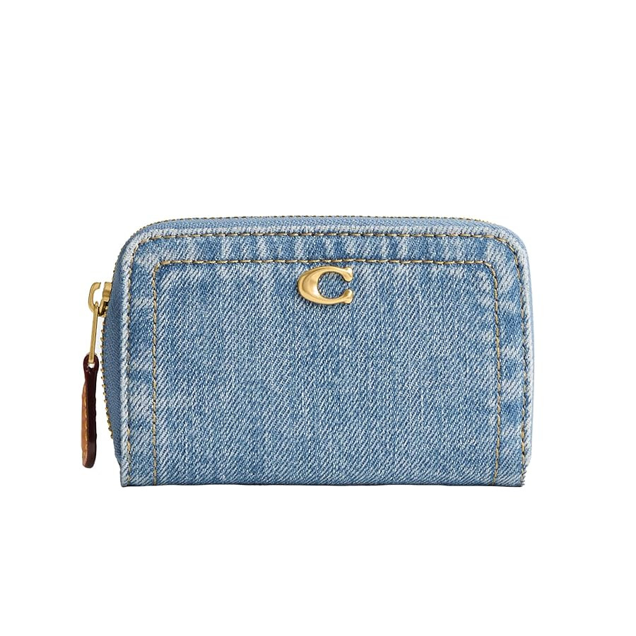 Coach Small Zip Around Card Case, Indigo | Amazon (US)