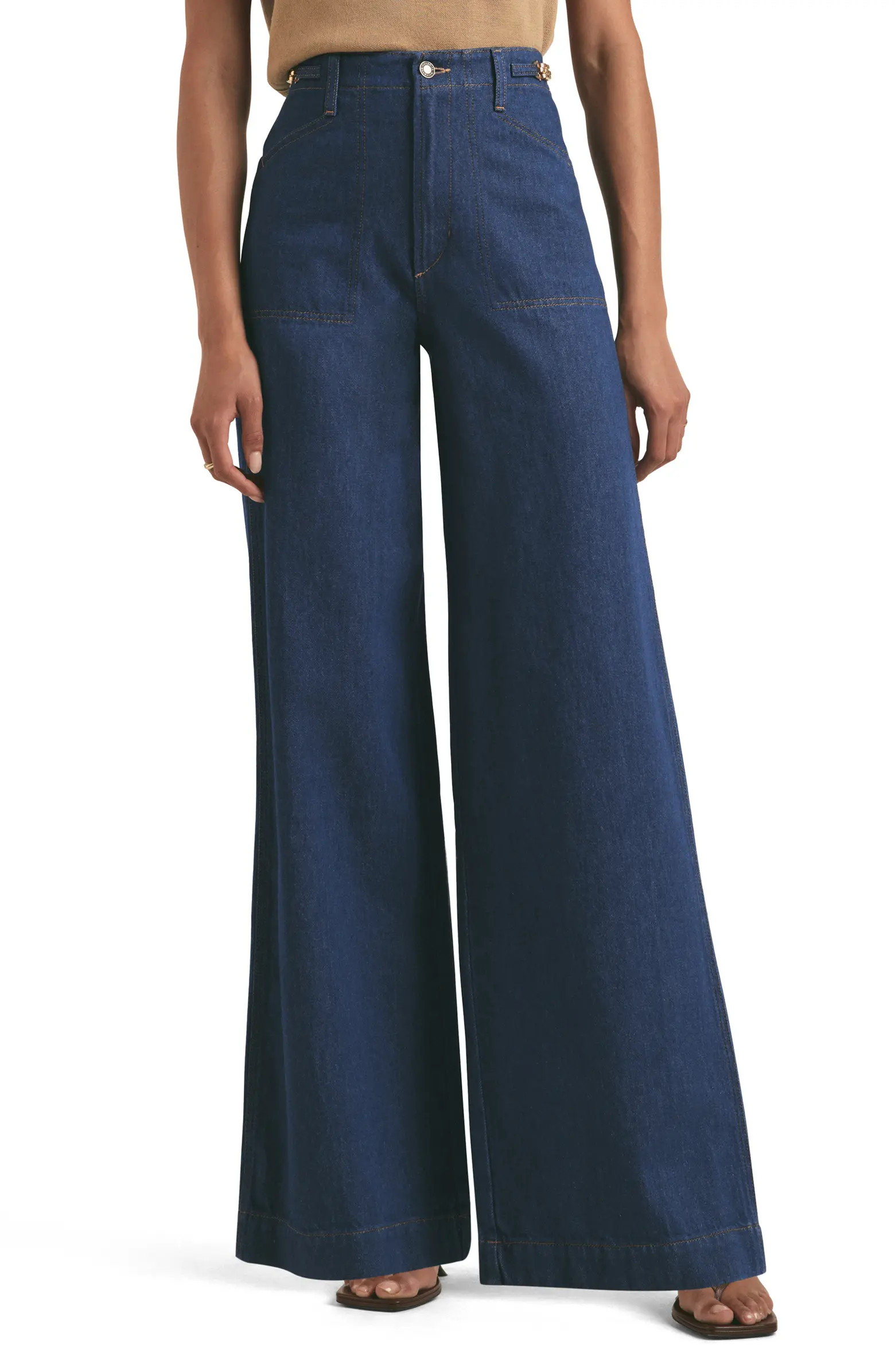 The Fancy Mischa Super High Waist Wide Leg Jeans | Nordstrom