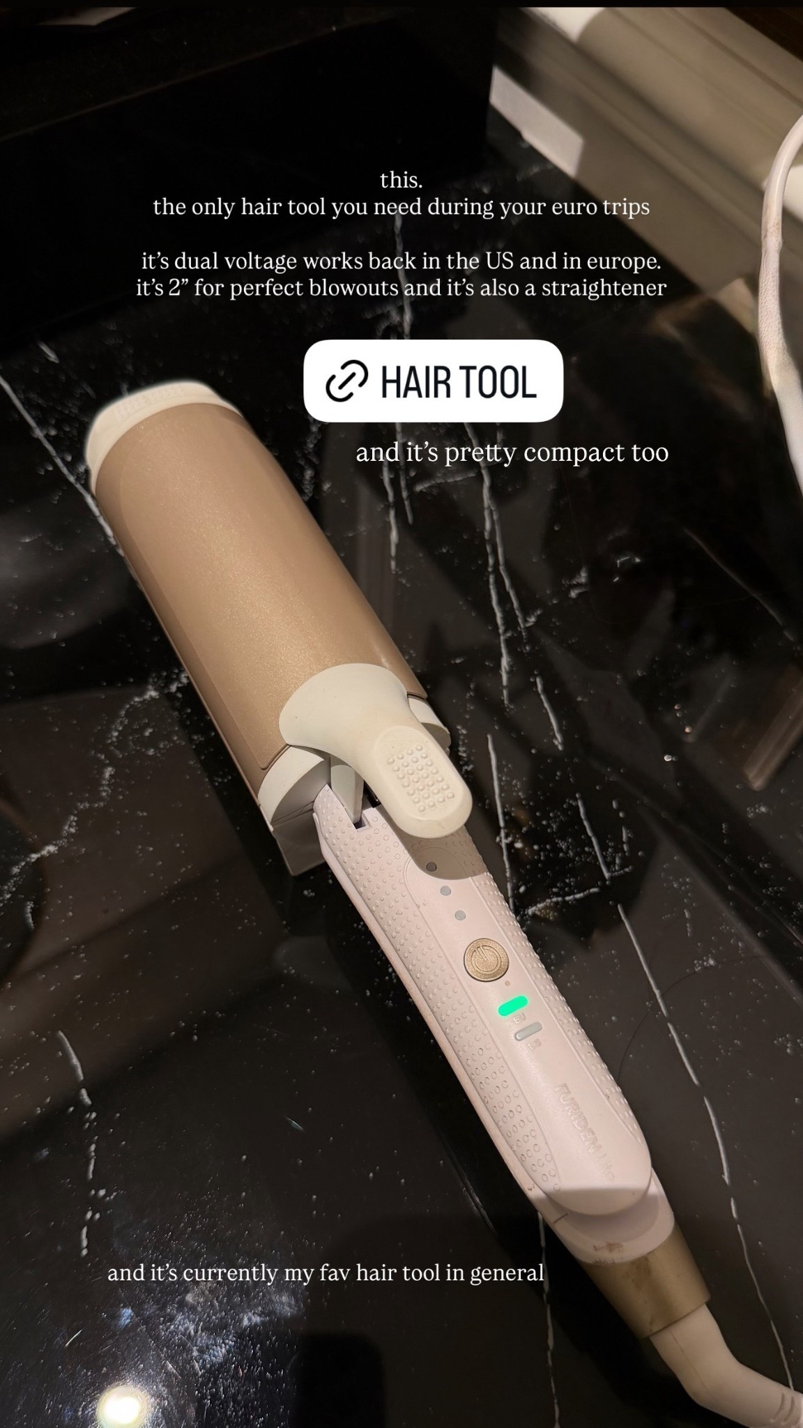 the only hair tool you need in europe & even in the US if you’re traveling 🤍✨ love that’s it’s also a straightener + 2” curling iron 

#LTKBeauty #LTKTravel #LTKGiftGuide