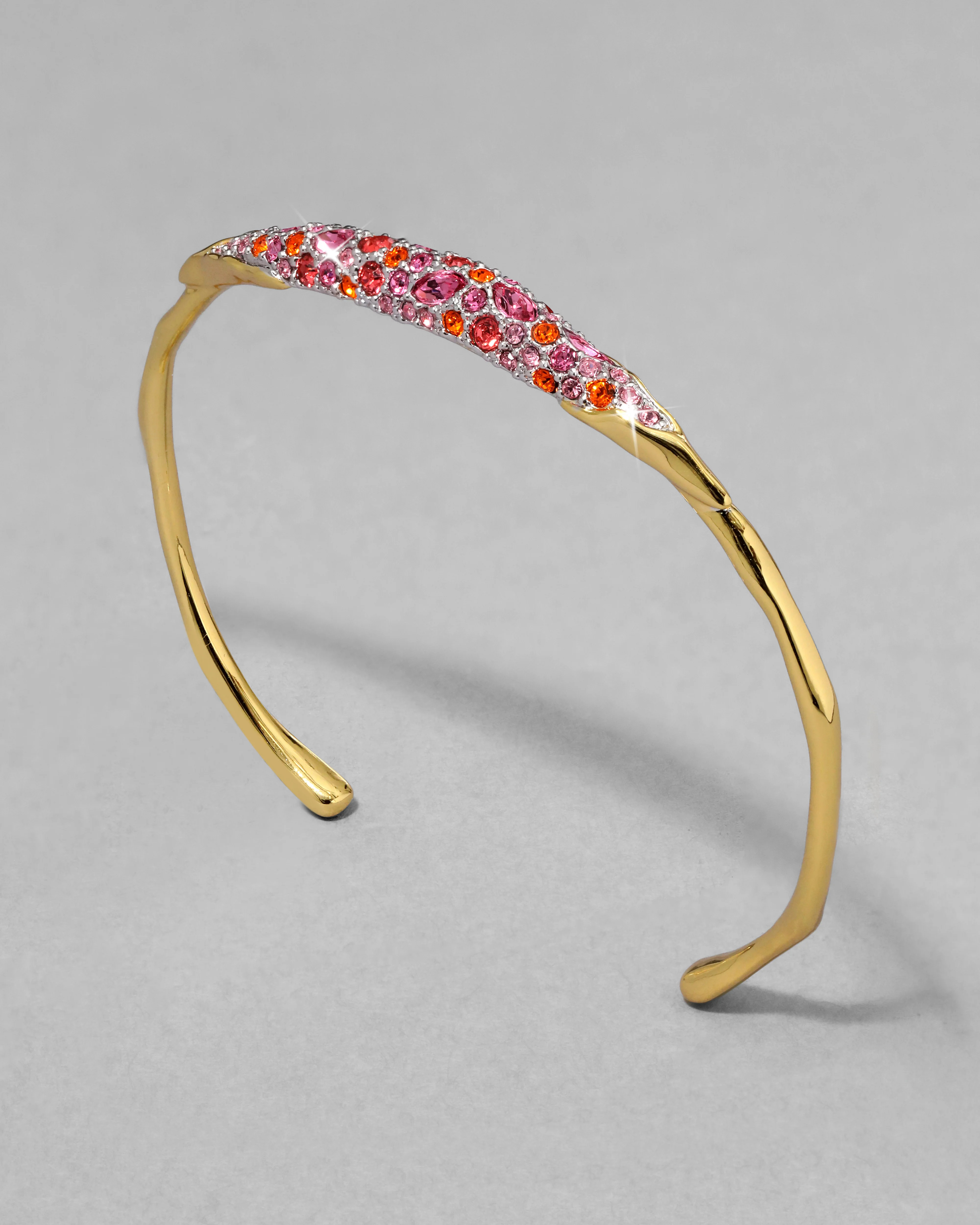 Alexis Bittar Solanales Crystal Thin Cuff Bracelet- Candy in Candy/Silver | Statement Jewelry from Alexis Bittar | Alexis Bittar