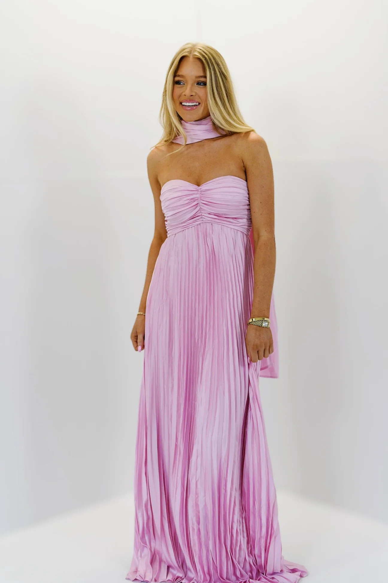 Adriane Scarf Dress - Light Pink | Fancyd Boutiqe
