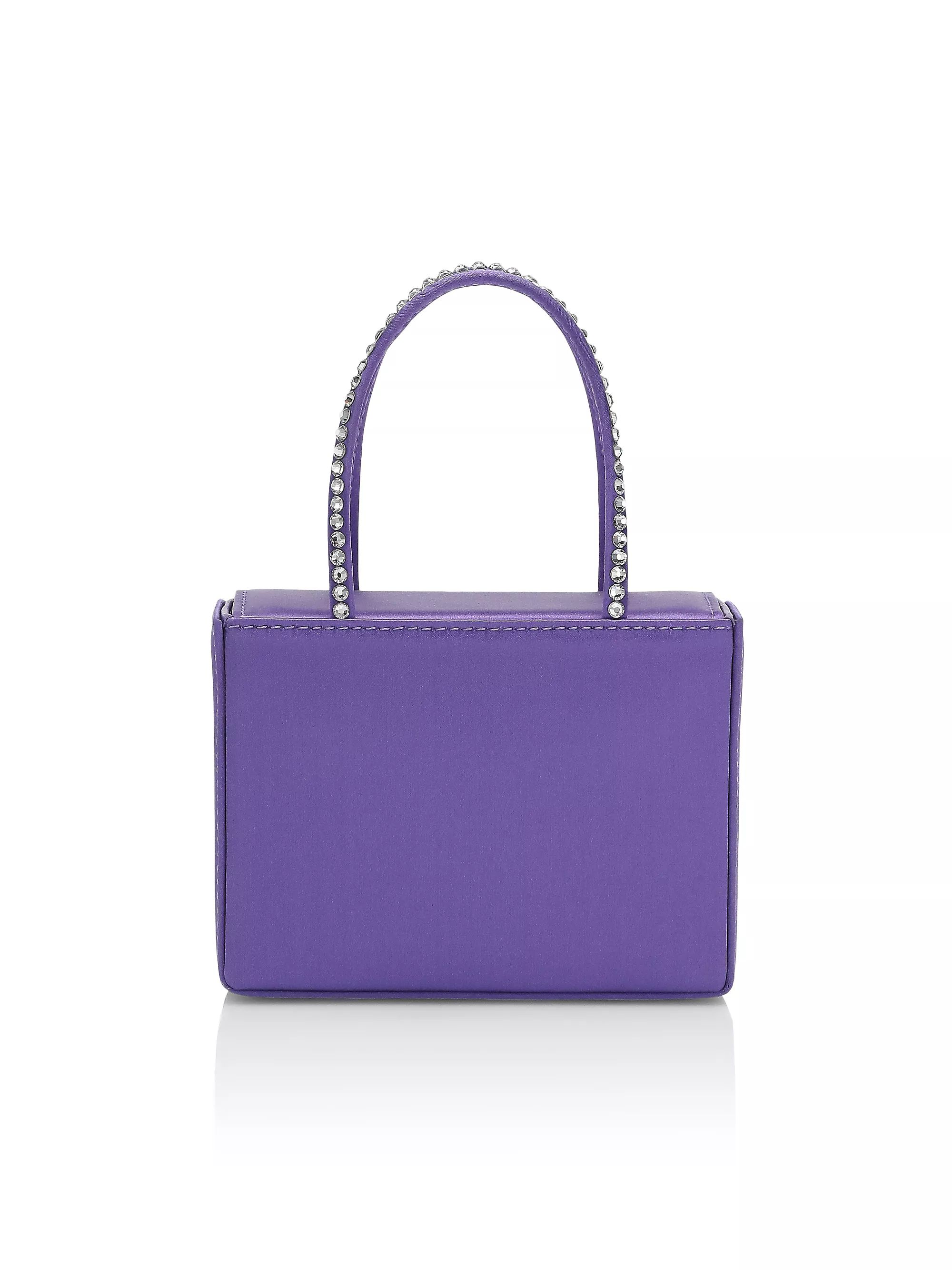 Super Amini Gilda Crystal-Embellished Satin Box Bag | Saks Fifth Avenue
