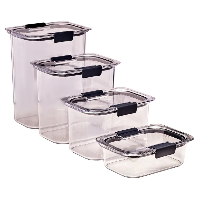 Rubbermaid Brilliance Tritan Airtight Pantry Food Storage 8-Pc Set, 2.8 Qt, Dishwasher Safe | Walmart (US)