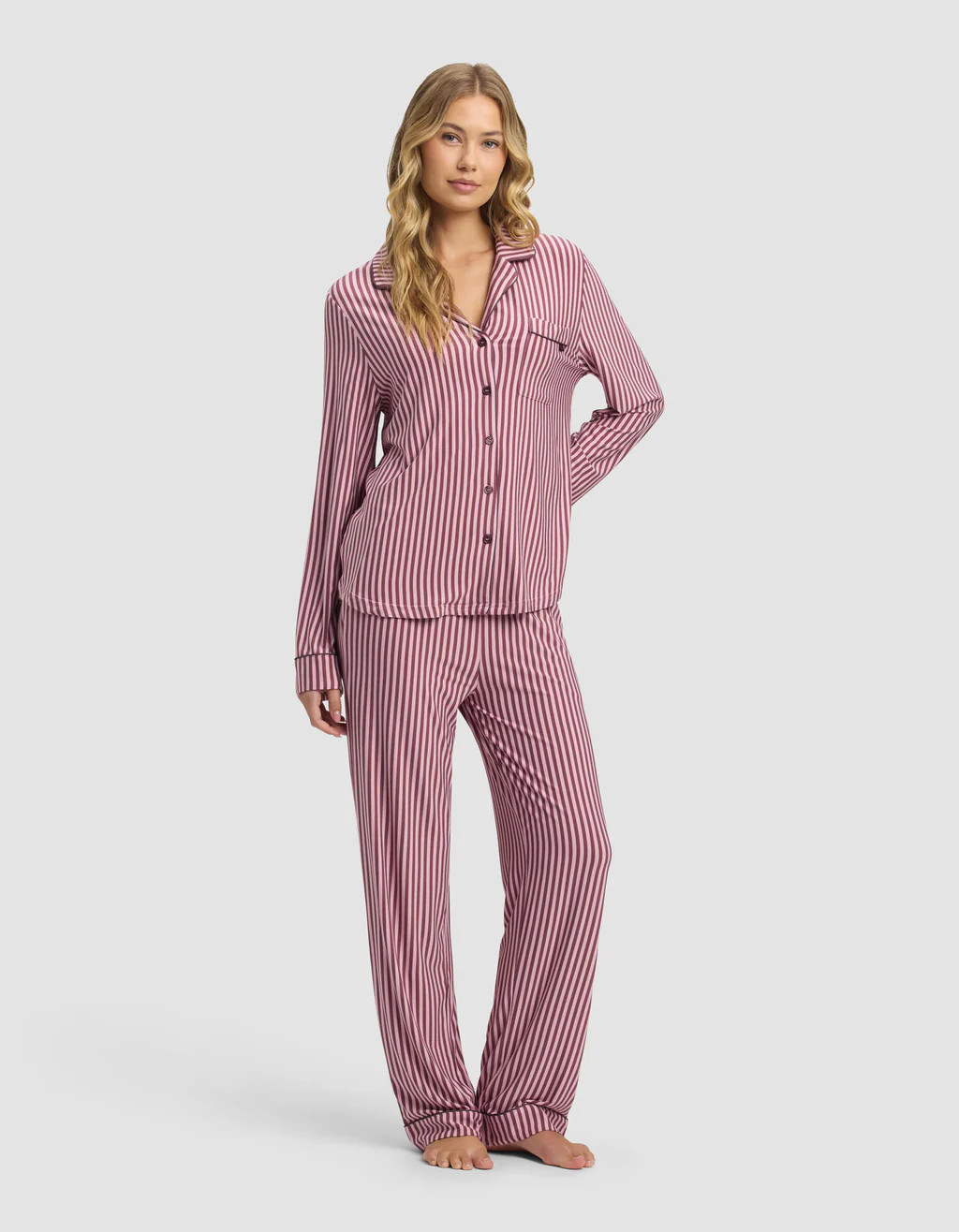 Women's Bamboo Stretch-Knit Long Sleeve Pajama Set | Cozy Earth