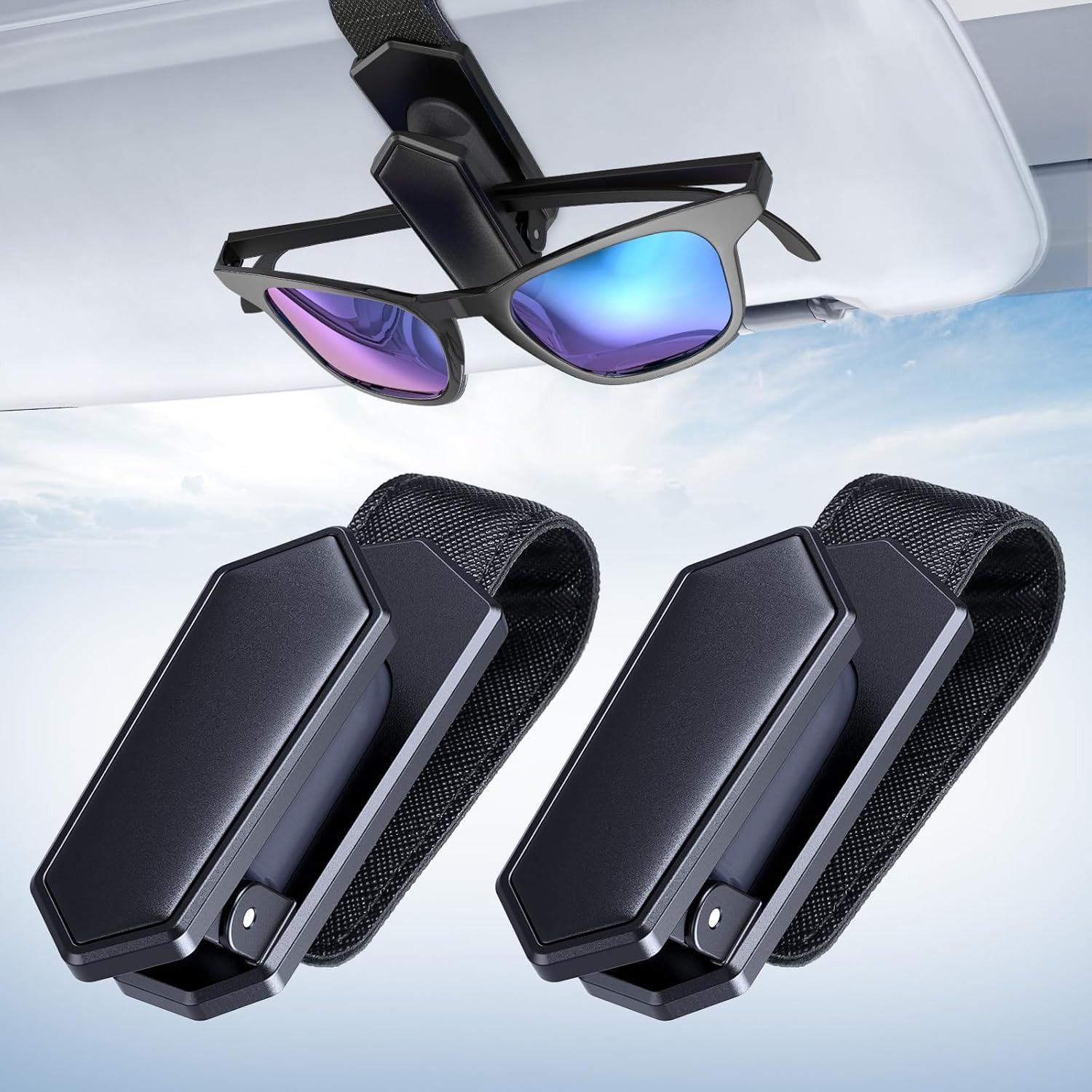 One-Handed-Operation Sunglasses Holder for Car, Visor Sunglass Holder Clip, Car Accessories Inter... | Amazon (US)