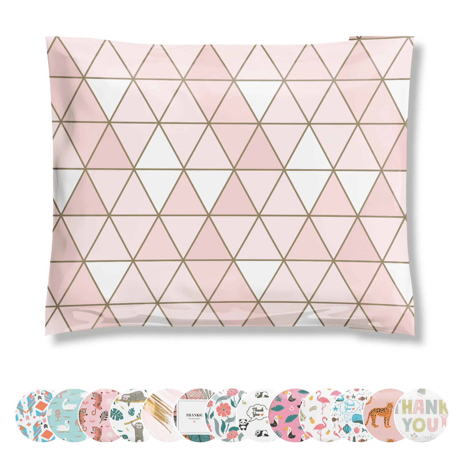a la mode Mailers Pink Rose Gold Art Deco Reusable 10x13 Poly Mailers 100 Pack | Walmart (US)
