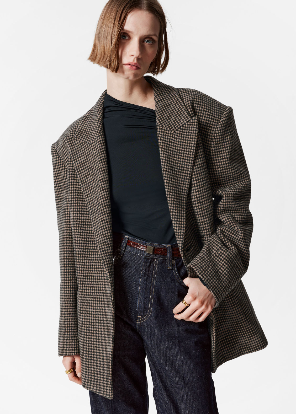 Belted Wool Blazer - Grey | & Other Stories US