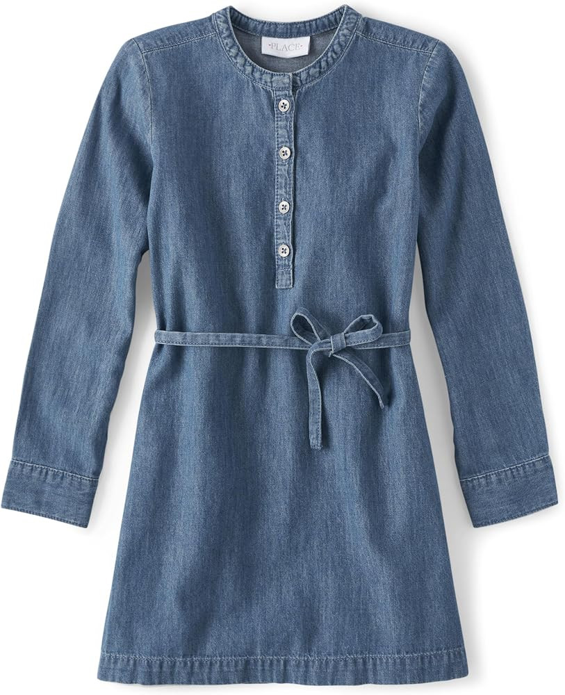 The Children's Place girls Long Sleeve Everyday Dress | Amazon (US)