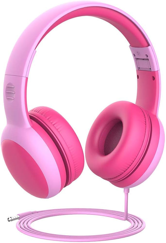 gorsun Kids Headphones with Limited Volume, Cat Ear Toddler Headphones, Wired Headphone Over Ear ... | Amazon (US)