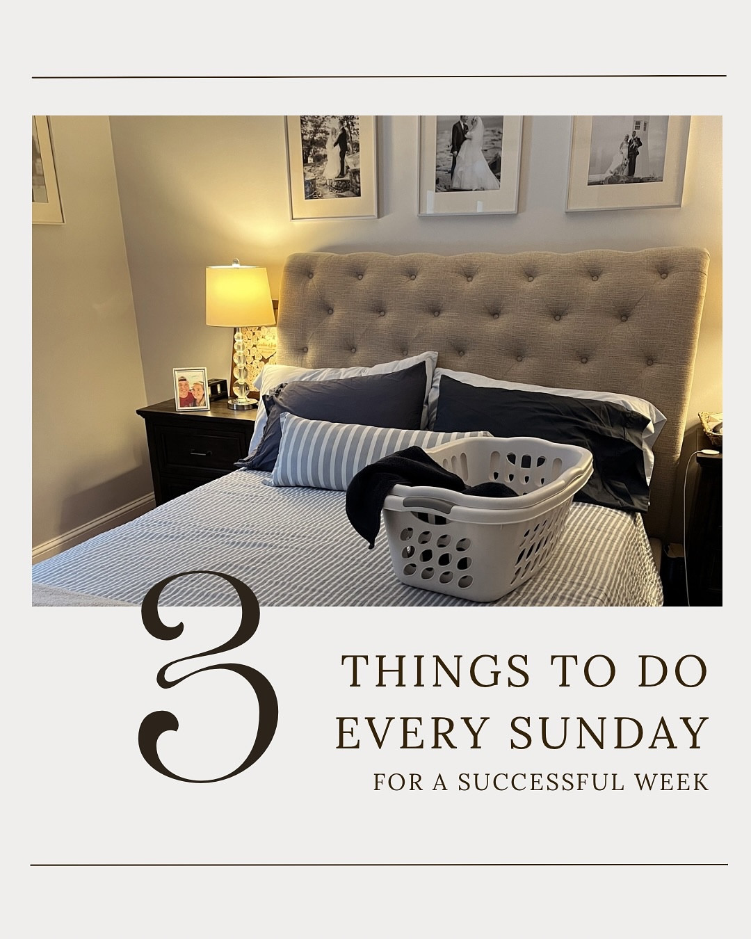 NO SUNDAY SCARIES HERE! ✨📆 Here are my Sunday must-dos to ensure a successful week ahead:
1️⃣ Wash all sheets and towels, and remake the beds. We have been battling illness around here, so I made sure to wash my kids’ favorite stuffed animals and blankets, and added @lysol Laundry Sanitizer to the rinse cycle
2️⃣ Go over the family calendar and plan our week. I’ve already planned out the weeks’ meals, so today is more about making sure I have good situational awareness of what is going on. I love using my @1thrive for this! I also take the time to make my detailed daily schedule for each day as well! 
3️⃣ Make sure living spaces are clean and tidy! Nothing beats starting a new week in a clean home. 

🧺Doing these tasks help me keep my home running smoothly, and sets my weekday routines up so I can be a productive as possible!
🫧What do you like to do on Sundays? 

#sundayreset #sundayroutine #productivesunday