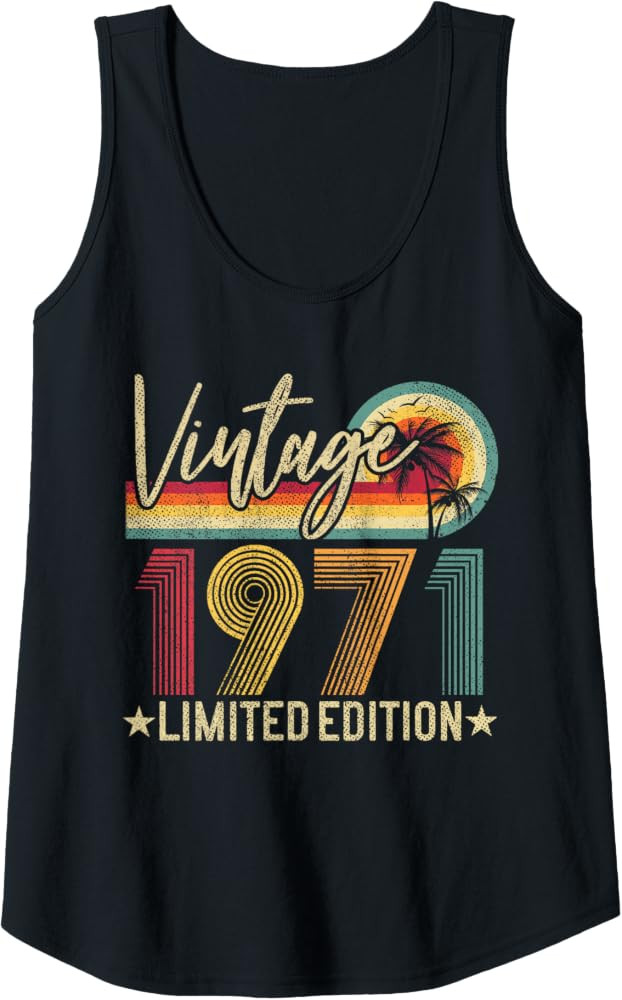 1971 Limited Edition Vintage 54th Birthday Gift 54 years Old Tank Top | Amazon (US)
